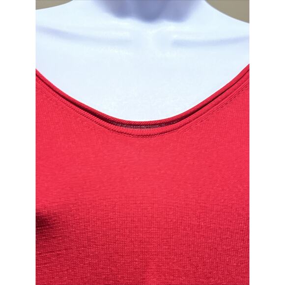 Talbots Women’s Red Crew neck LS Ribbed Knit Stretchy Dressy Top Shirt PM - Picture 5 of 9